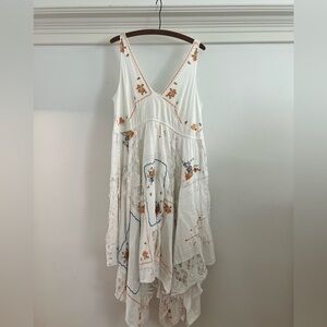 ANTHROPOLOGIE embroidery crochet dress